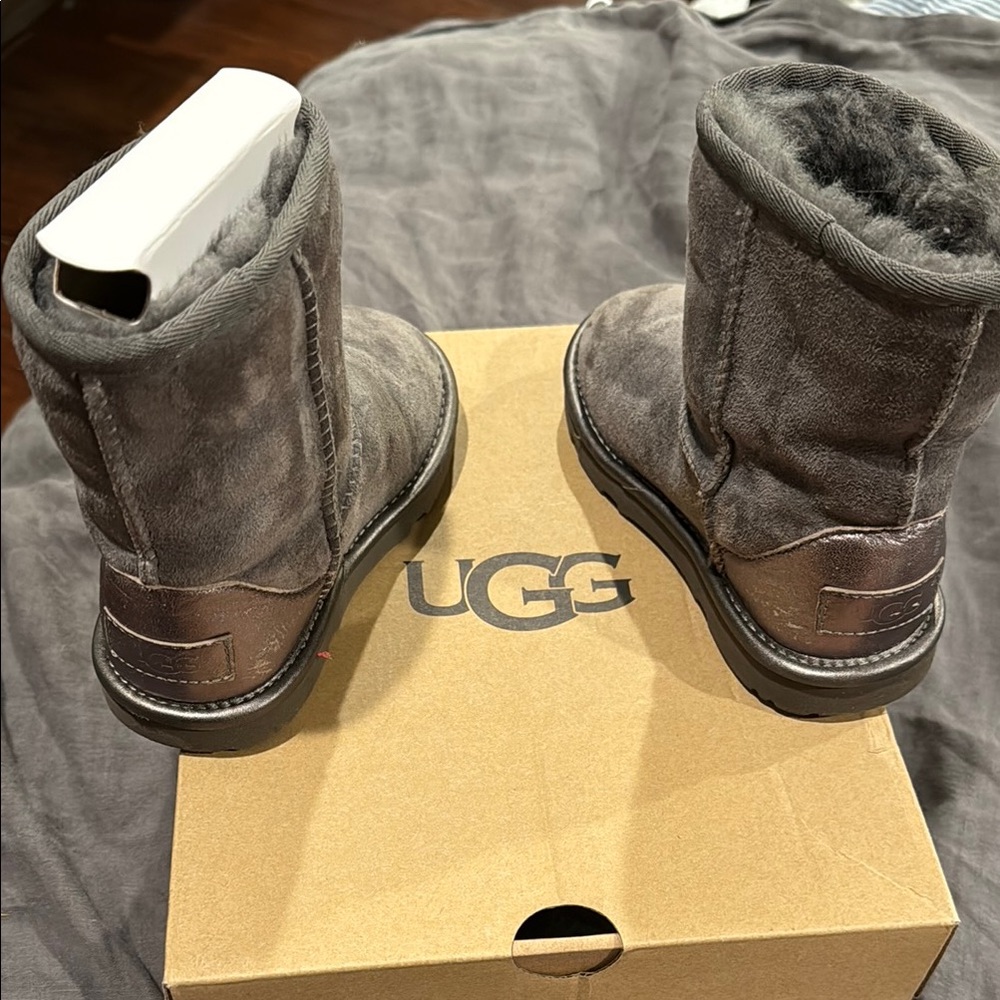 UGG Gray Shearling Boots